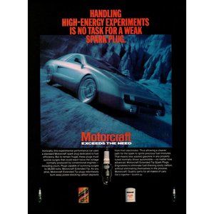 1983 Ford Motorcraft Auto Parts Spark Plug Vintage Print Ad Concept Car Wall Art